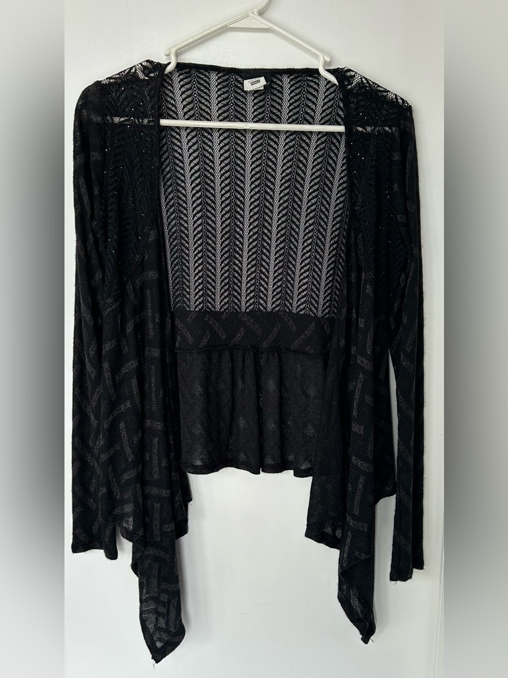DayTrip Women’s Black Open-Front Lightweight Sweater Cardigan